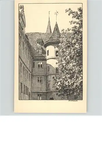 Tuebingen Hof des Wilhelmstifts Kat. Tuebingen