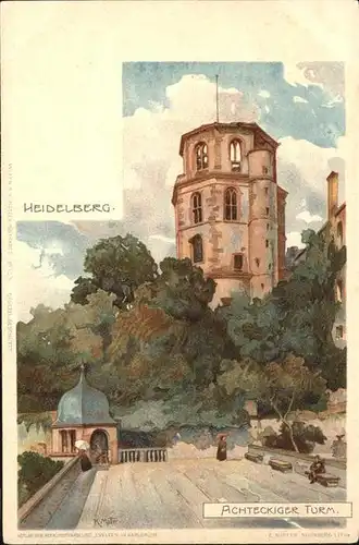 Heidelberg Achteckiger Turm Kat. Heidelberg