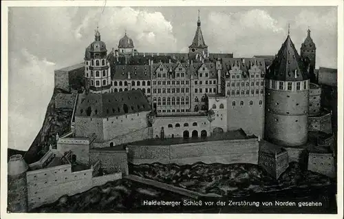 Heidelberg Heidelberger Schloss vor der Zerstoerung Kat. Heidelberg