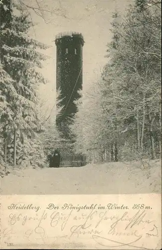 Heidelberg Koenigstuhl im Winter Kat. Heidelberg