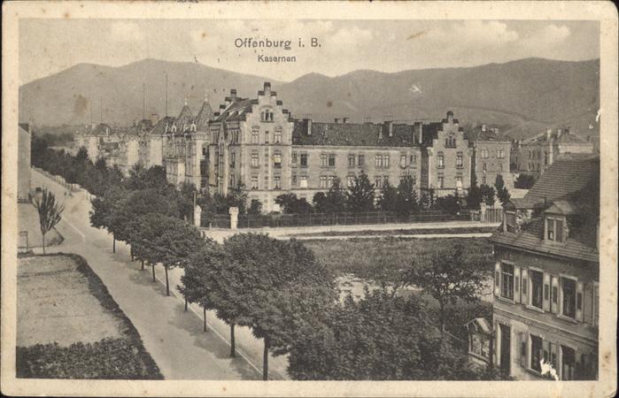 Ansichtskarte Offenburg Blick auf die Kasernen