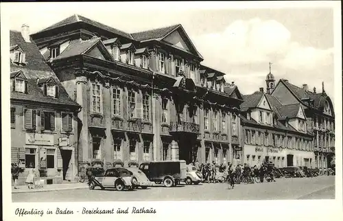 Offenburg Bezirksamt Rathaus Autos Kat. Offenburg