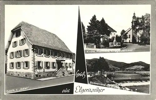 Offenburg Elgersweiher Gasthaus zum Adler  Kat. Offenburg