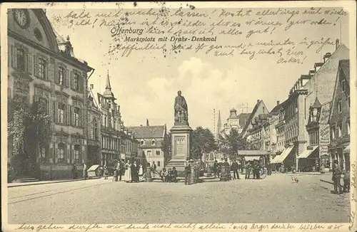 Offenburg Marktplatz Drakedenkmal Kat. Offenburg