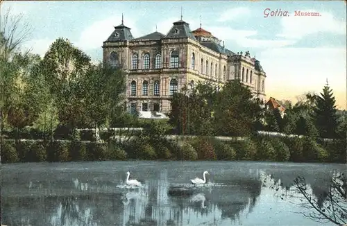 Gotha Thueringen Museum Teich Schwaene / Gotha /Gotha LKR