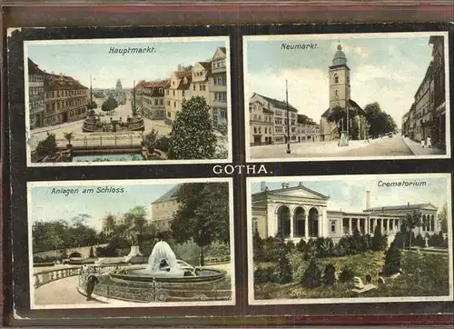 Gotha Thueringen Neumarkt Hauptmarkt Anlagen am Schloss / Gotha /Gotha LKR