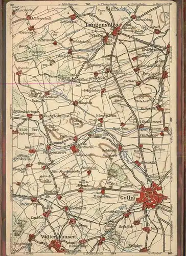 Gotha Thueringen Umgebungskarte Landkarte / Gotha /Gotha LKR