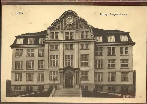 Gotha Thueringen Baugewerkschule / Gotha /Gotha LKR