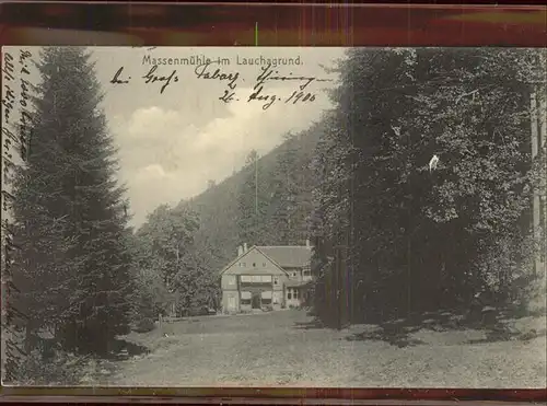 Lauchagrund Massenmuehle Kat. Tabarz Thueringer Wald