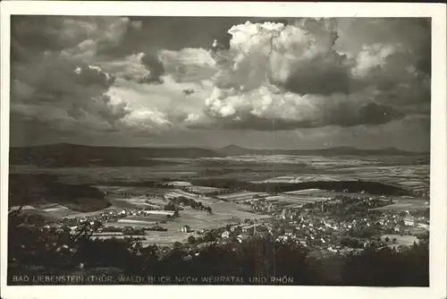 Bad Liebenstein Panorama mit Werratal und Rhoen Kat. Bad Liebenstein