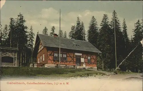 Gabelbach Thueringen Gabelbach Haeuschen Kat. Langewiesen