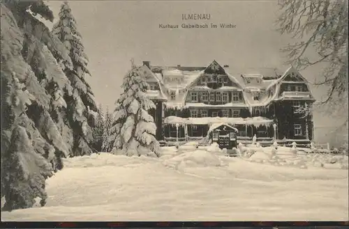 Ilmenau Thueringen Kurhaus Gabelbach im Winter Kat. Ilmenau