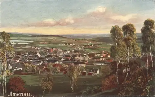 Ilmenau Thueringen Panorama Kat. Ilmenau