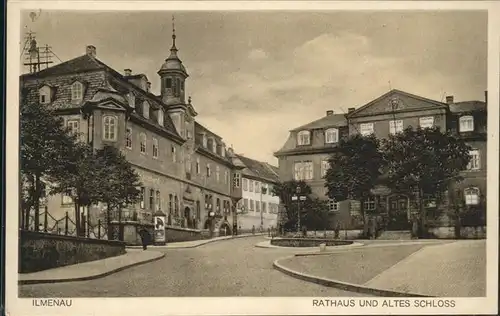 Ilmenau Thueringen Rathaus und Altes Schloss Kat. Ilmenau