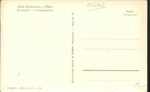 Bad Liebenstein Klubhaus Friedensallee Kat. Bad Liebenstein