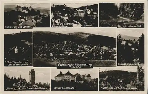 Elgersburg Panorama mit Schloss Teilansichten Kat. Elgersburg