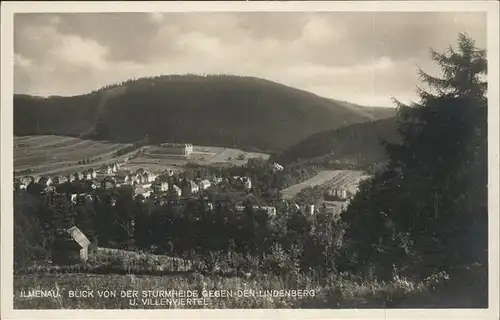 Ilmenau Thueringen Blick auf Lindenberg und Villenviertel Kat. Ilmenau