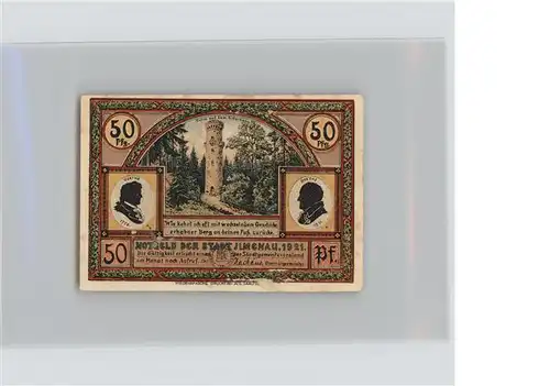 Ilmenau Thueringen 50 Pfennig Schein Kat. Ilmenau