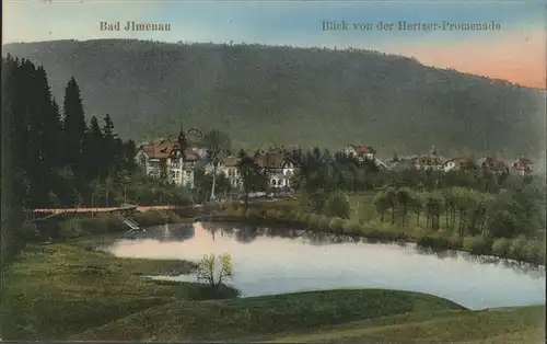 Ilmenau Thueringen Blick von der Hertzer Promenade Kat. Ilmenau