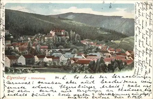 Elgersburg Blick vom Hirtenberg Kat. Elgersburg