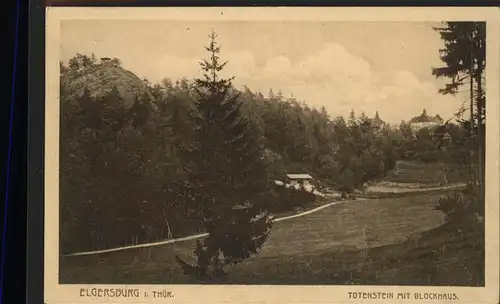 Elgersburg Totenstein mit Blockhaus Kat. Elgersburg