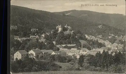 Elgersburg Panorama mit Schloss Elgersburg Kat. Elgersburg