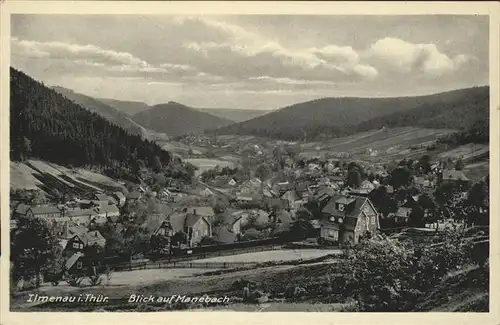 Ilmenau Thueringen Blick auf Manebach Kat. Ilmenau