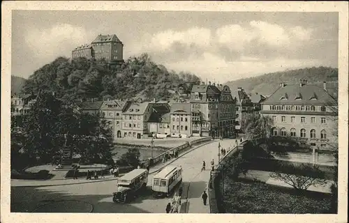 Greiz Thueringen Obere Bruecke und Schloss Kat. Greiz