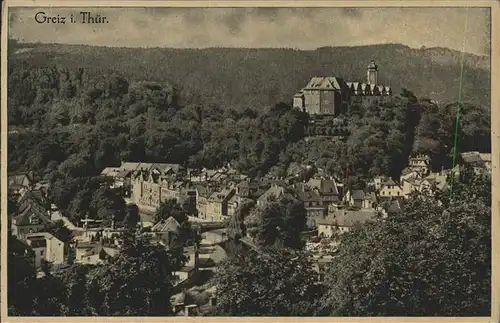 Greiz Thueringen Teilansicht Schloss Feldpost Kat. Greiz