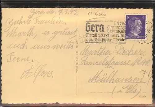 Gera Schloss Osterstein Kat. Gera