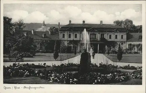 Gera Kuechengarten Schlosspark Fontaene Kat. Gera