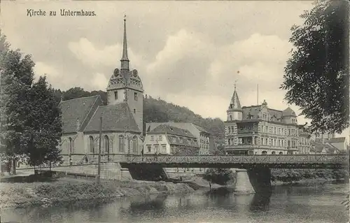 Untermhaus Gera Kirche Elster Bruecke Kat. Gera