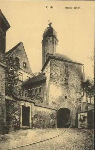 Greiz Thueringen Oberes Schloss Tor Turm Kat. Greiz