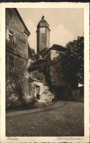 Greiz Thueringen Schlossturm Tor Kat. Greiz