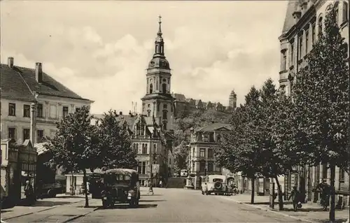 Greiz Thueringen August Bebel Strasse Kirche Kat. Greiz