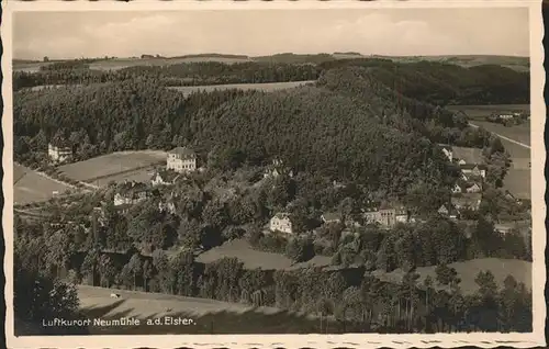 Neumuehle Elster Panorama Luftkurort Cafe Rohleder Kat. Neumuehle Elster