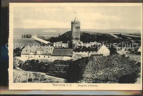 Naumburg Saale Burgruine Schoenburg Kat. Naumburg