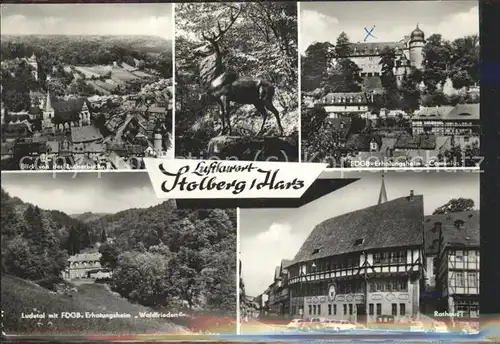 Stolberg Harz Rathaus FDGB Erholungsheim Lutherbuche Kat. Stolberg Harz