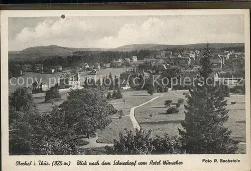 Oberhof Thueringen Blick vom Hotel Wuenscher  Kat. Oberhof Thueringen