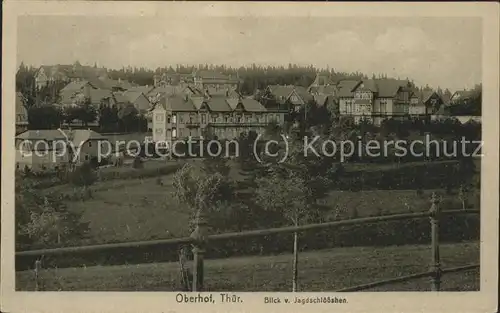 Oberhof Thueringen Blick vom Jagdschloesschen Kat. Oberhof Thueringen