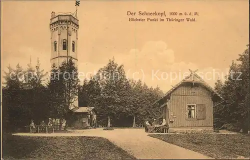 Schneekopf Turm Kat. Oberhof Thueringen