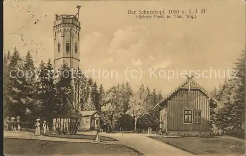 Schneekopf Turm Kat. Oberhof Thueringen