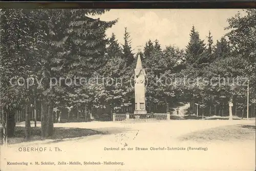 Oberhof Thueringen Denkmal Rennstieg Kat. Oberhof Thueringen