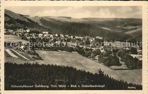 Gehlberg Blick vom Gabelbachskopf Kat. Gehlberg