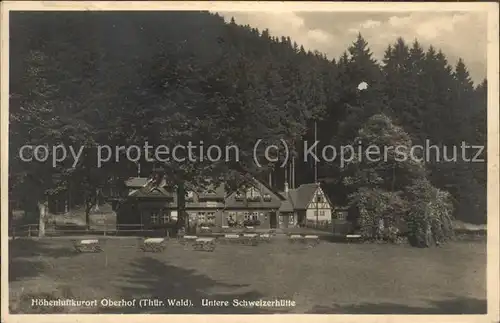 Oberhof Thueringen Untere Schweizerhuette Kat. Oberhof Thueringen