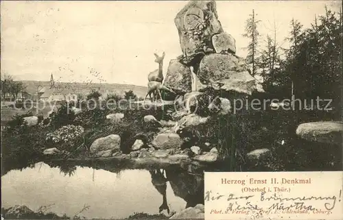 Oberhof Thueringen Herzog Ernst Denkmal Kat. Oberhof Thueringen