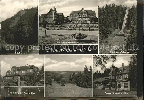 Oberhof Thueringen Obere Schweizerhuette Schanze Raeuberstein  Kat. Oberhof Thueringen