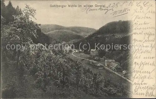 Gehlberg Hotel Pension Gehlberger Muehle Wildes Geratal Kat. Gehlberg