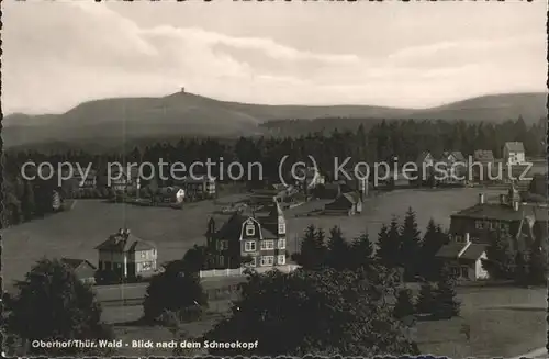 Oberhof Thueringen Blick vom Schneekopf Kat. Oberhof Thueringen