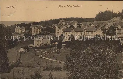 Oberhof Thueringen Blick auf Oberland Kat. Oberhof Thueringen